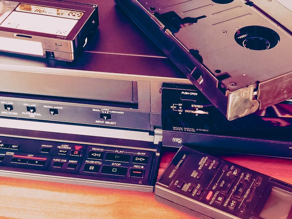 vecchio registratore per vedere i film di Natale